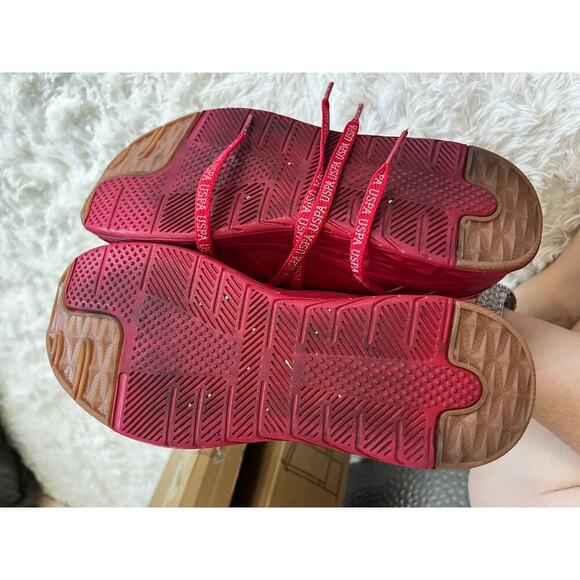 U.S. Polo Association Womens red casual sneaker shoes size 9 - Picture 4 of 6